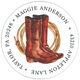 Cowboy Boots Round Address Labels Image 2 of 2